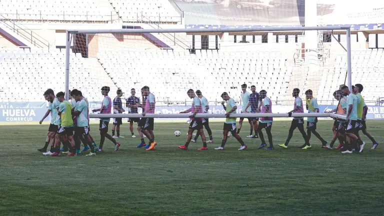 El plantel del Recreativo.