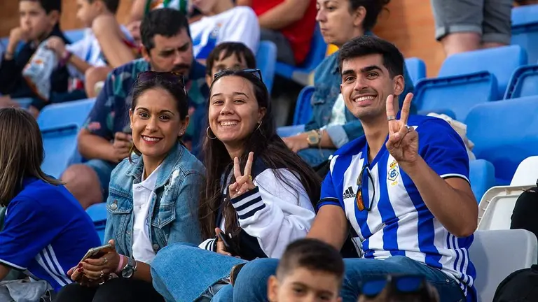 Hinchas el Recreativo e Huelva.
