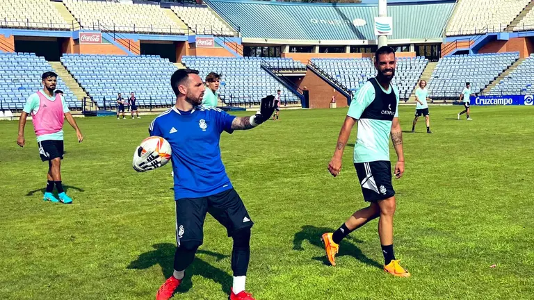 Rubén Gálvez con el Recreativo.