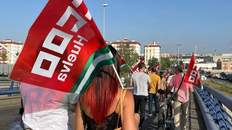 Caminata a pie por parte de CCOO