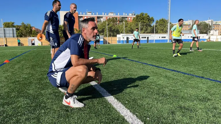 Abel Gómez en el Recreativo.