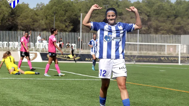 Bárbara tras marcar su primer gol en la Liga F.