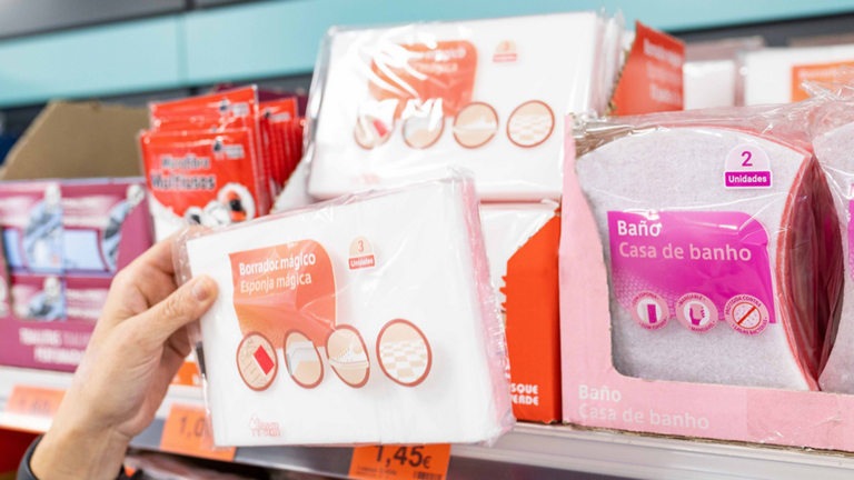 Imagen del borrador mágico en las estanterías de Mercadona