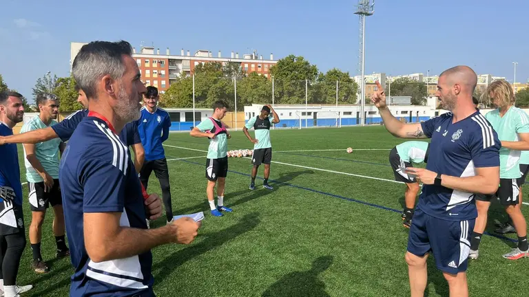Abel Gómez en un entrenamiento.