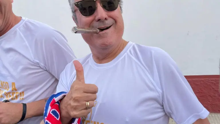 Celebrando el ascenso del Recre.