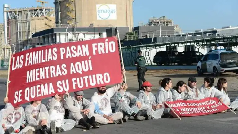 Protesta ante Enagás.