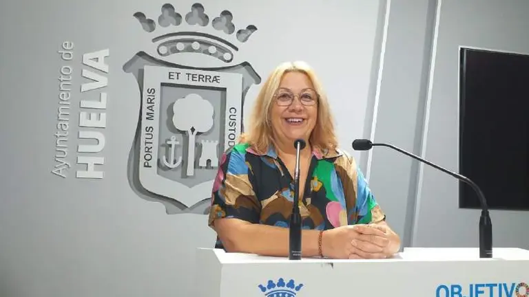 Mónica Rossi, en el Ayuntamiento de Huelva