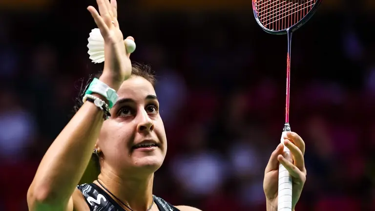 Carolina Marín en un partido.