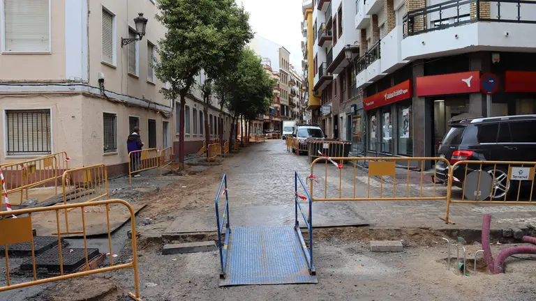 Calle Palos en obras