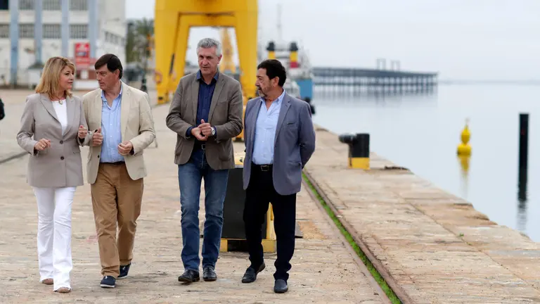 Visita a la zona en obras de la Marina Deportiva.