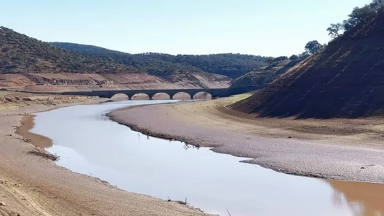 Estado actual del pantano de Zufre (Foto: Santiago González)