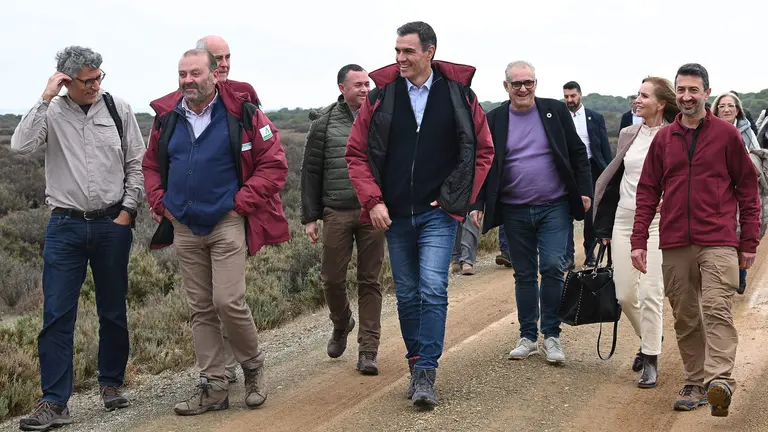 El presidente del Gobierno, Pedro S&aacute;nchez, ha visitado las fincas Las Marismillas y Los Mimbrales en el Parque Nacional de Do&ntilde;ana. Pool Moncloa/Borja Puig de la Bellacasa. Parque Nacional de Do&ntilde;ana, Andaluc&iacute;a