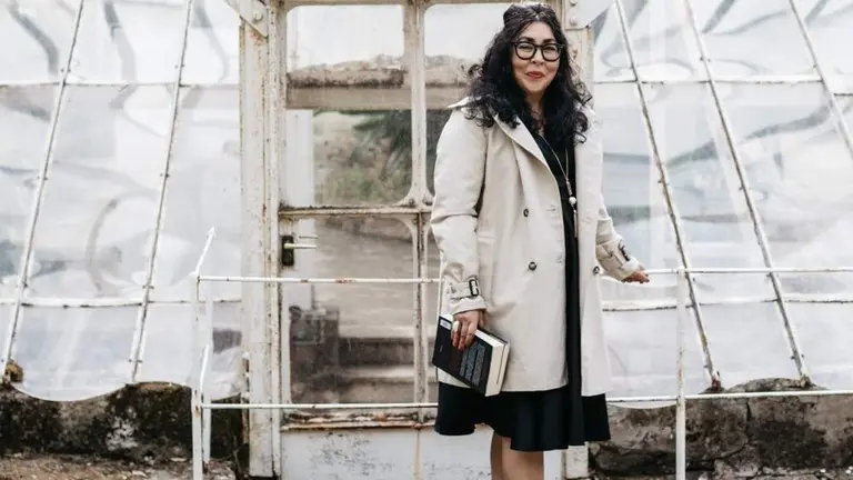 La autora, en Galicia