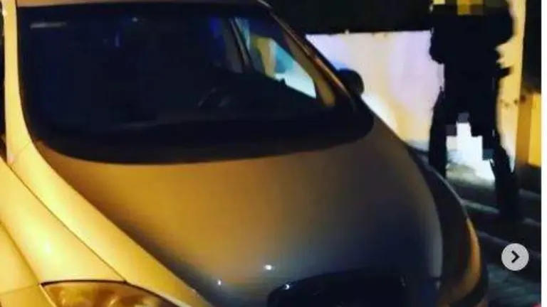 El vehículo interceptado