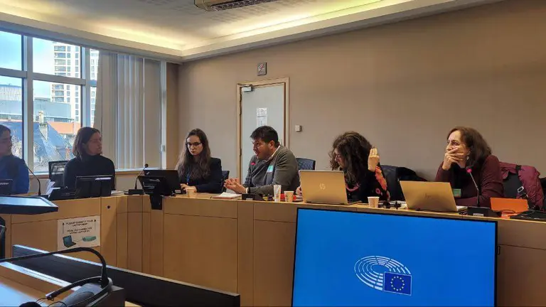 Marcos Toti interviene en una de las reuniones celebrada en la sede del Parlamento Europeo
