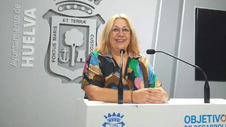 Mónica Rossi, en el Ayuntamiento de Huelva