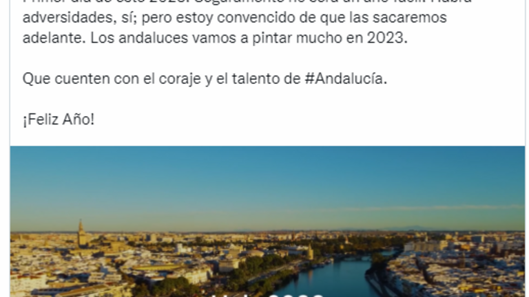 Captura de pantalla del spot oficial de la Junta