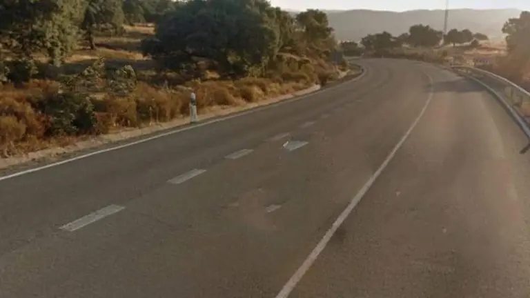 Carretera 461, donde se produjo el accidente mortal
