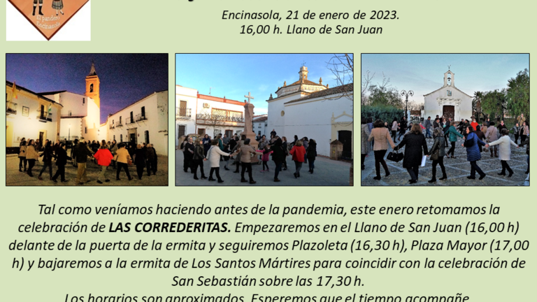 La Asociación El Pandero recupera Las Correderitas en Encinasola cartel