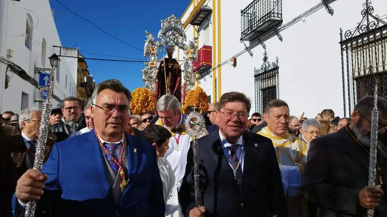 Comienzo de la procesi&oacute;n de San Antonio Abad en Trigueros ahora mismo