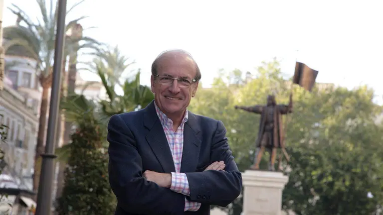 Pedro Rodríguez, en la Plaza de las Monjas