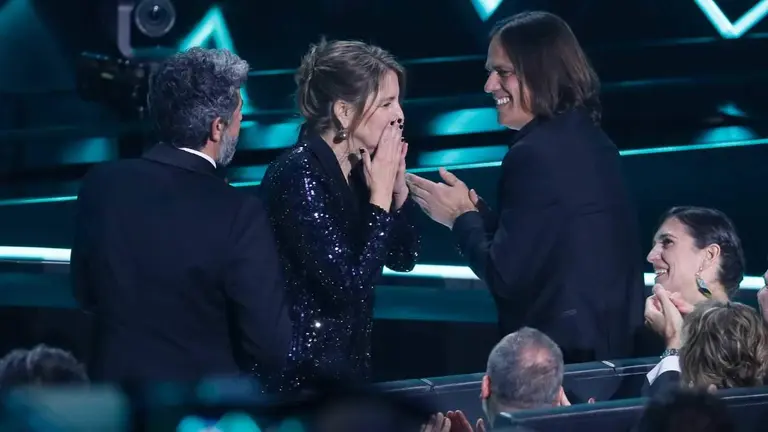 Manuela Ocón, en el momento de recibir la noticia