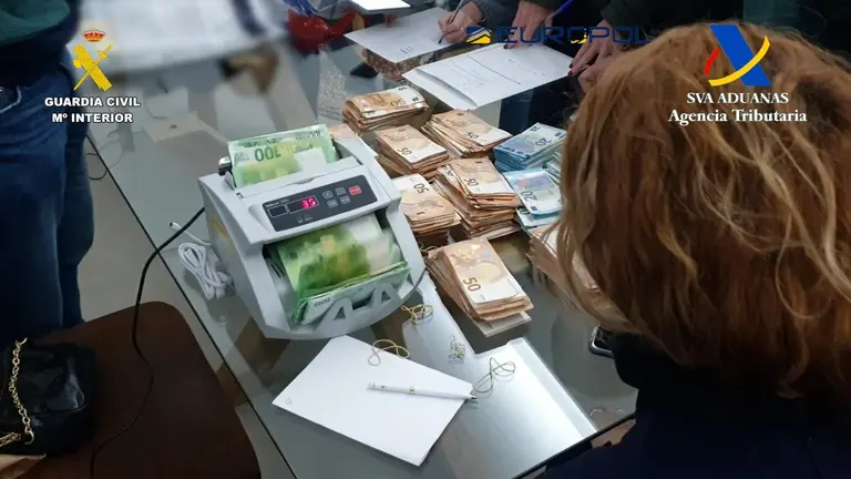 Dinero intervenido en la operaci&oacute;n
