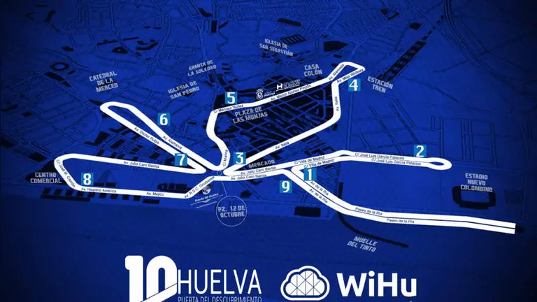 El recorrido de la 10K Huelva Wihu.
