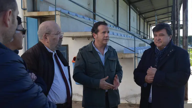 El presidente y el dueño del Recreativo en una visita a la CD.