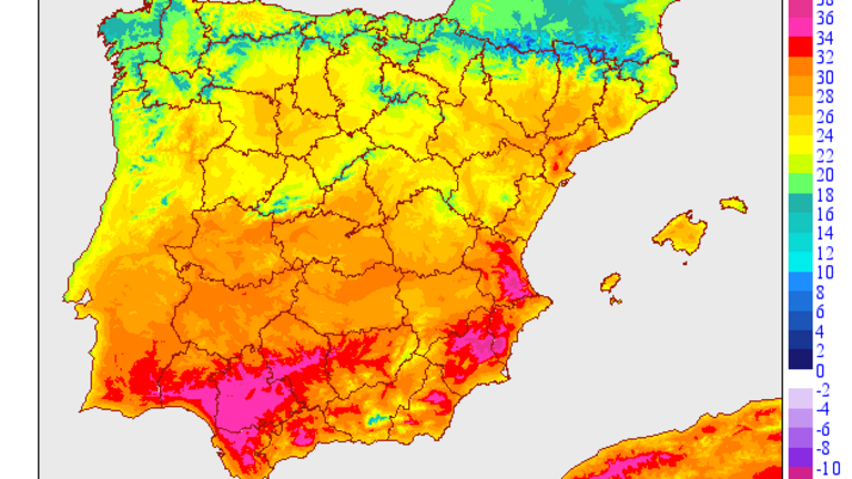 Calor tórrido en algunas zonas de Huelva