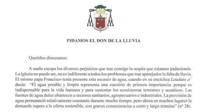 Encabezamiento de la carta obispal