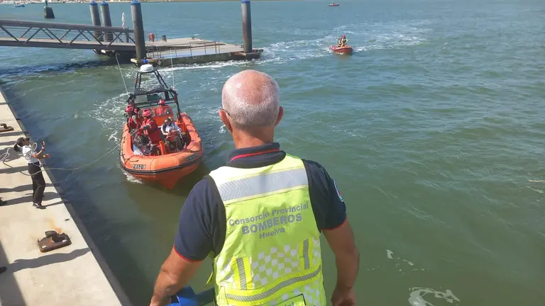 Equipos de rescate en el simulacro fronterizo