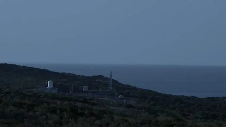 Zona del lanzamiento, con el Miura1 preparado esta ma&ntilde;ana