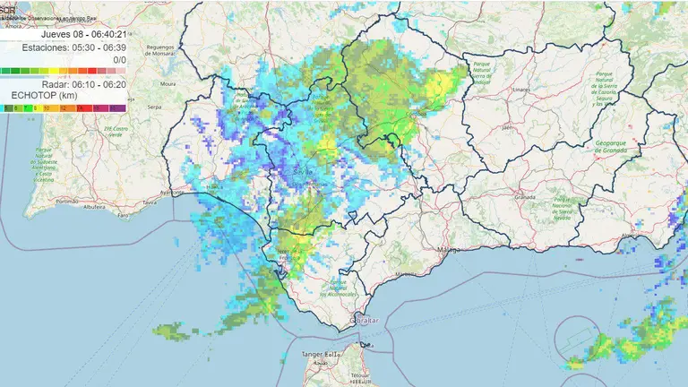 Mapa de tormentas