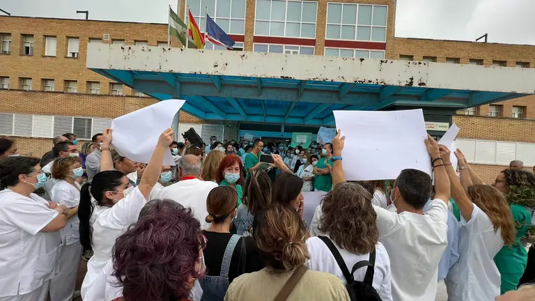Protesta en el Hospital de Riotinto