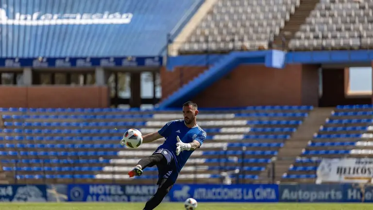 Rubén Gálvez en el último entrenamiento.