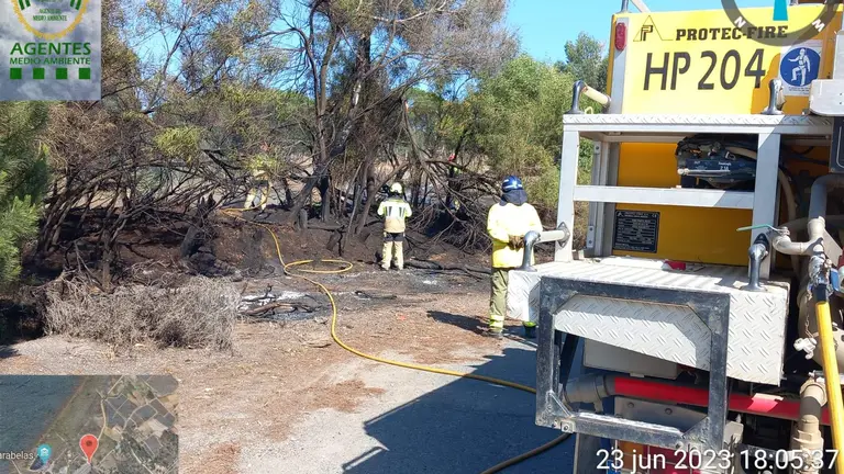 Efectivos en la zona