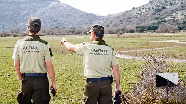 Los Agentes de Medio Ambiente de la Junta de Andalucía realizan un servicio de vigilancia en terrenos cinegéticos