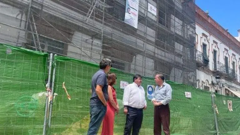 Visita a obras en Aracena de la candidatura socialista