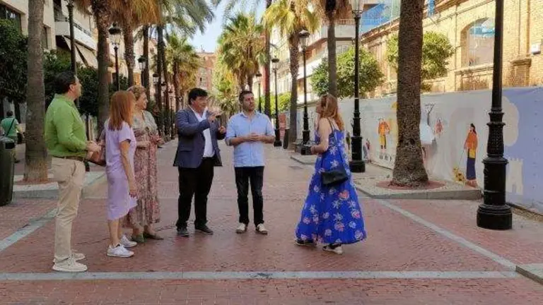 Gabriel Cruz, en unas obras con ayuda europea de la capital