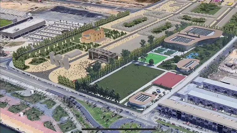 Maqueta de situación del nuevo recinto permanente