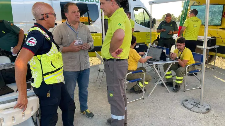 Toscano, en el Puesto de Mando