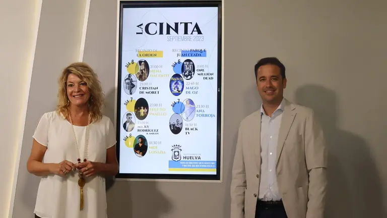 La alcaldesa y el concejal de Cultura presentan las Fiestas Cinta conciertos