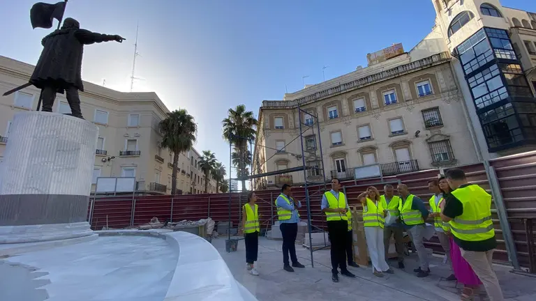 Visita obras fuente de la Plaza de las Monjas