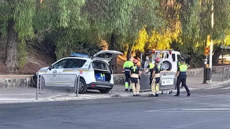 Accidente policía local