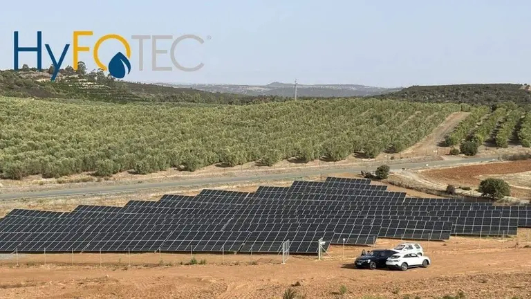 Planta fotovoltaica. Fuente HyFOTEC