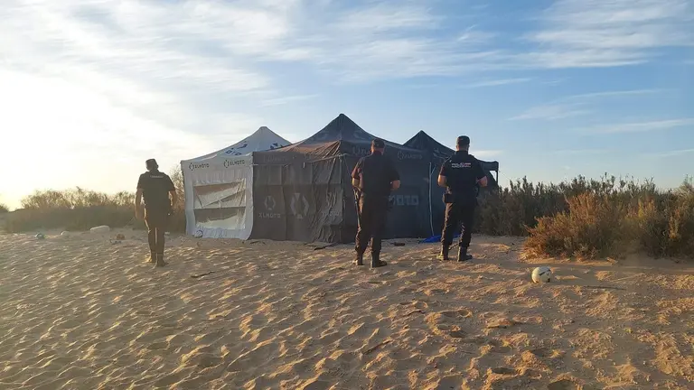 La Policía Nacional en acción.