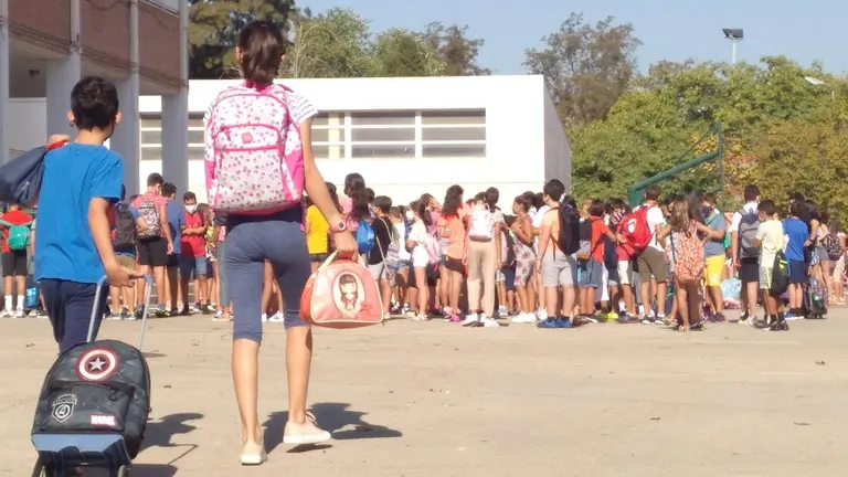 Alumnado en el estreno del curso