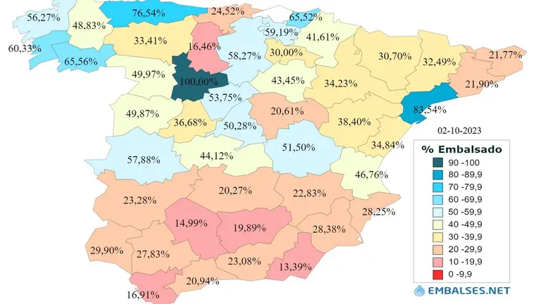 Mapa de situación de la reserva hídrica provincial