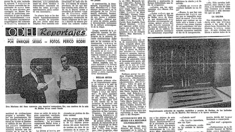 El Museo, en la prensa de la época, diario Odiel